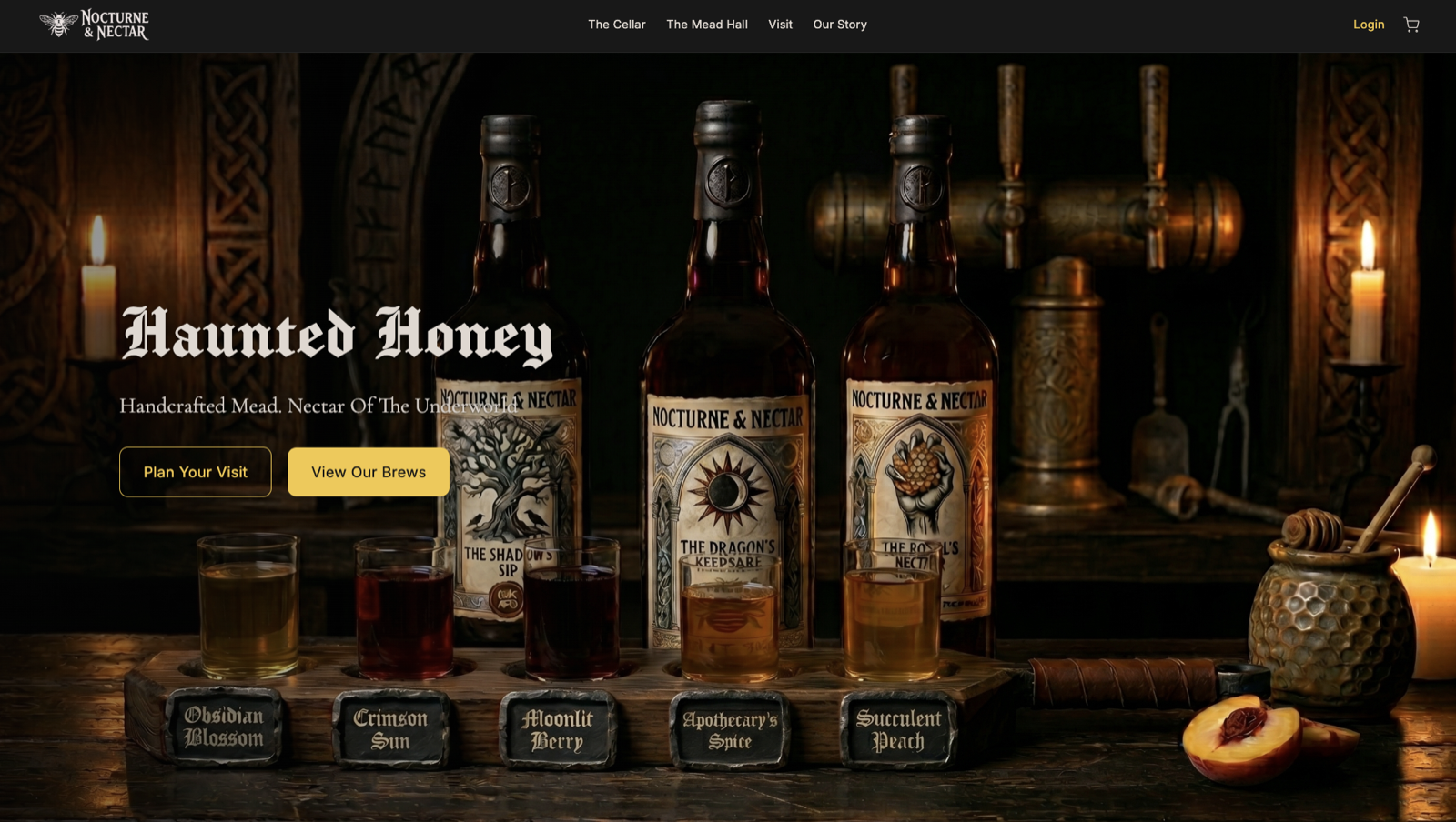 Nocturne & Nectar — gothic meadery site built in the jam