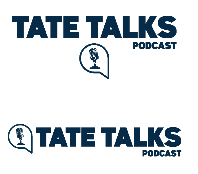 Tate Talks podcast logo lockups