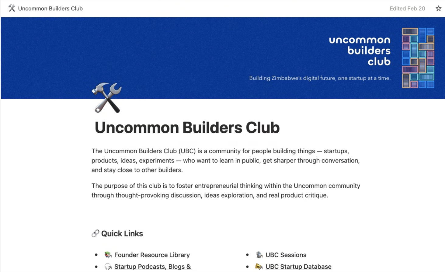 Uncommon Builders Club